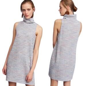 Akemi + Kin by Anthropologie Tweed Mock Neck Sleeveless Shift Dress Size XS